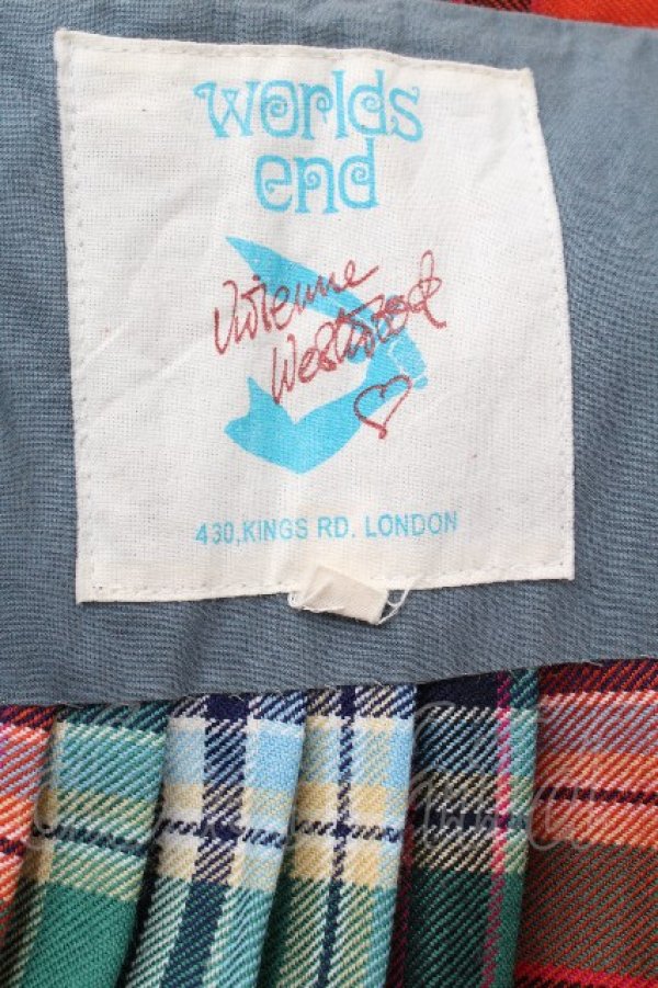 画像4: Worlds End 中古 //キルトスカート III グリーンｘ赤  S-26-03-22-043-sk-AS-ZS (4)