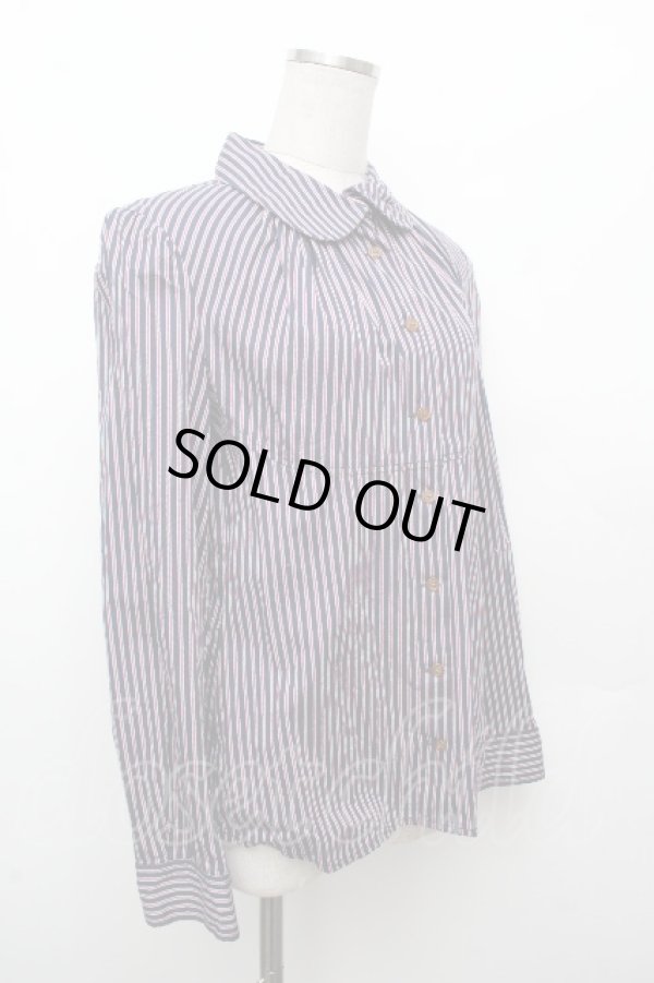 画像3: ヴィヴィアンウエストウッド 中古 / ストライプブラウス 3 ネイビー  S-26-03-22-007-bl-SZ-ZH (3)
