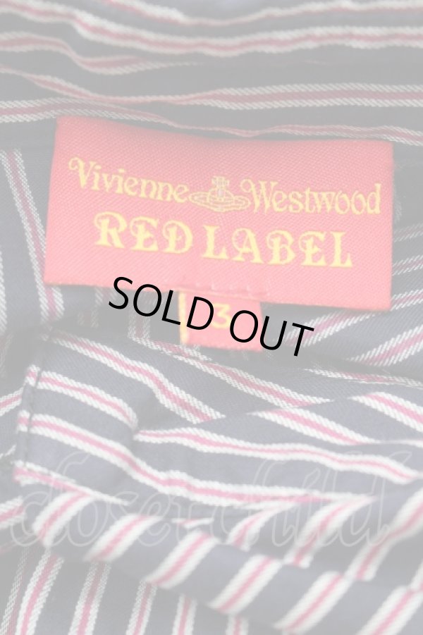 画像4: ヴィヴィアンウエストウッド 中古 / ストライプブラウス 3 ネイビー  S-26-03-22-007-bl-SZ-ZH (4)