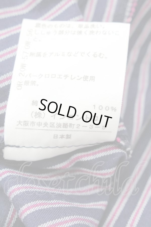 画像5: ヴィヴィアンウエストウッド 中古 / ストライプブラウス 3 ネイビー  S-26-03-22-007-bl-SZ-ZH (5)