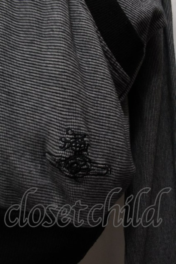 画像2: ヴィヴィアンウエストウッド MAN 中古 / オーブ刺繍切替プルオーバー M グレー  S-26-03-22-014-ts-HR-ZS (2)