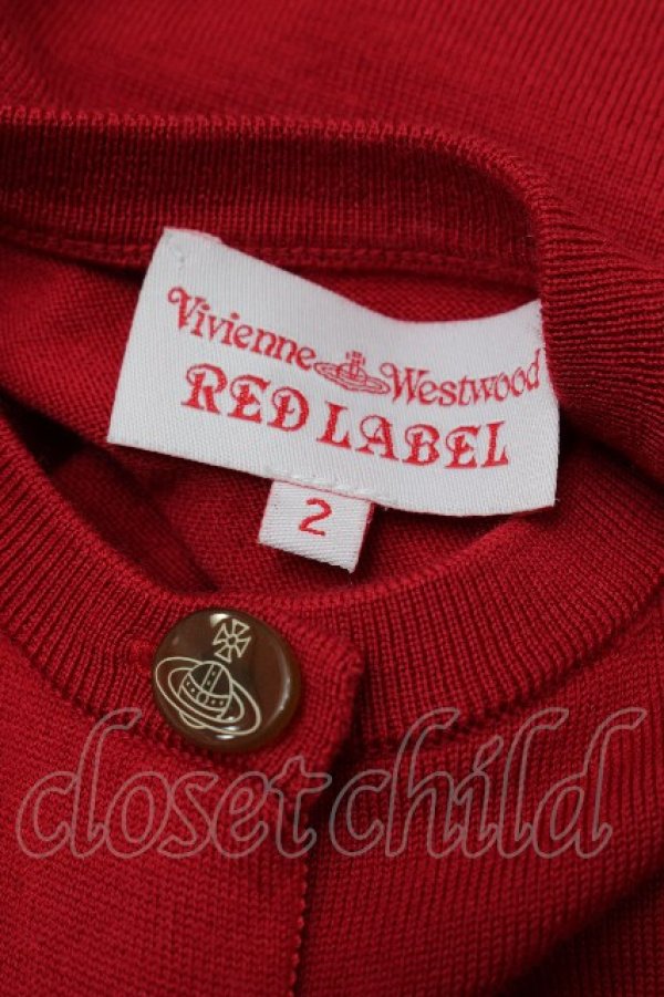 画像6: ヴィヴィアンウエストウッド 中古 / 単色オーブ刺繍カーディガン 2 赤  S-26-03-22-017-to-AS-ZS (6)