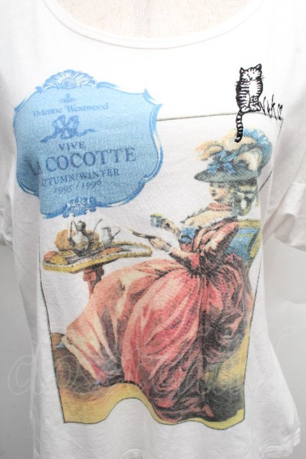 画像3: ヴィヴィアンウエストウッド 中古 / Cocotte Tシャツ S 白  S-26-04-12-025-ts-AS-ZS (3)