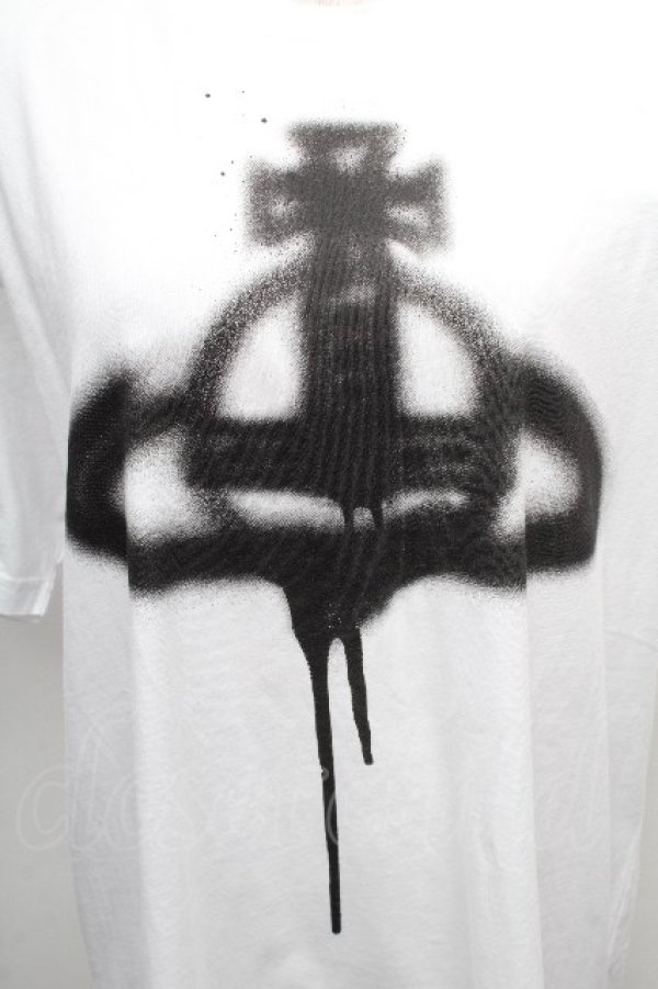 画像3: ヴィヴィアンウエストウッド 中古 / SPRAY ORB CLASSIC Tシャツ  白  S-26-04-12-026-bl-HR-ZS (3)