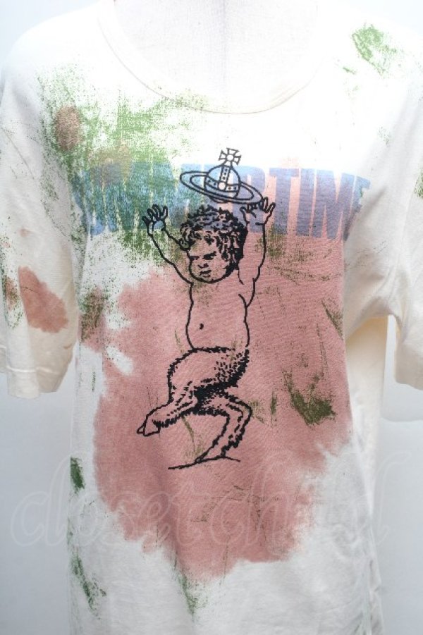 画像3: ヴィヴィアンウエストウッド MAN 中古 / TS/サティアptワインステインTシャツ M ベージュ  S-26-04-12-028-ts-AS-ZS (3)