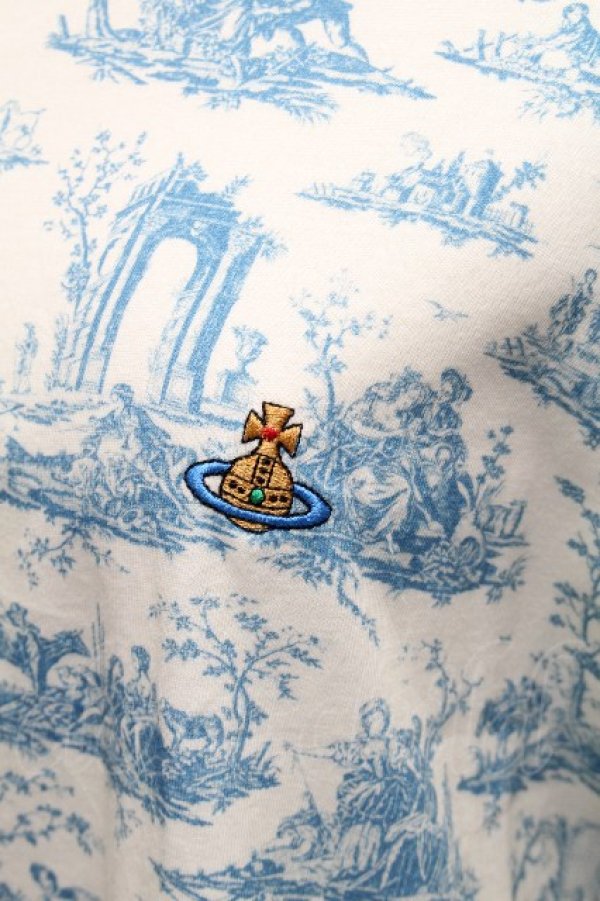 画像3: ヴィヴィアンウエストウッド 中古 / toile de jouy Tシャツ S オフｘブルー  S-26-04-12-030-ts-AS-ZS (3)