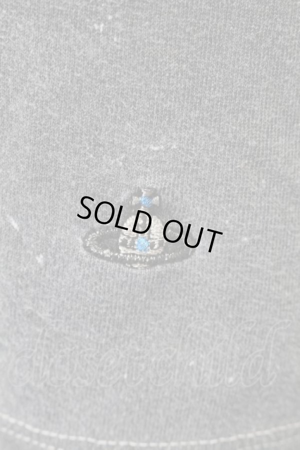 画像4: ヴィヴィアンウエストウッド MAN 中古 / オーブ刺繍英字ptTシャツ 46 白ｘグレー  S-26-04-12-031-to-HR-ZS (4)