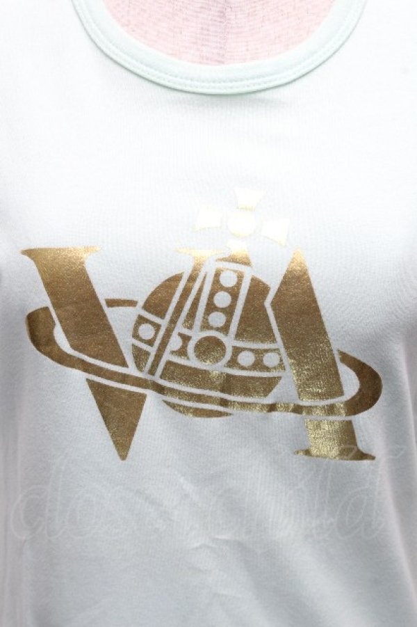 画像3: ヴィヴィアンウエストウッド 中古 / オーブ箔プリントTシャツ M グリーン  S-26-04-12-032-ts-AS-ZS (3)