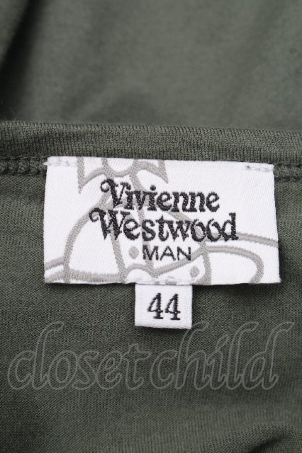 画像4: ヴィヴィアンウエストウッド MAN 中古 / フリーダムファイタークラシック半袖Tシャツ 44 カーキ  S-26-04-12-033-ts-AS-ZS (4)