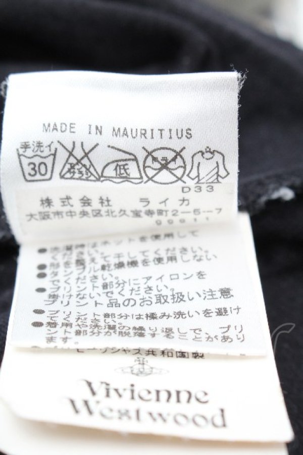 画像5: ヴィヴィアンウエストウッド MAN 中古 / 時計台ptTシャツ M 黒  S-26-04-12-039-to-HR-ZS (5)