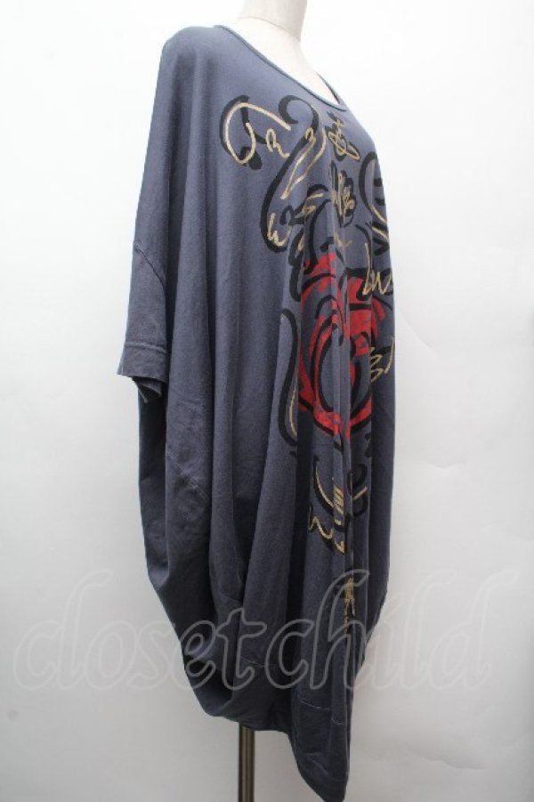 画像3: ヴィヴィアンウエストウッド 中古 / グラフィックORB　BIG Tシャツ 2 青  S-26-04-12-053-ts-SZ-ZS (3)