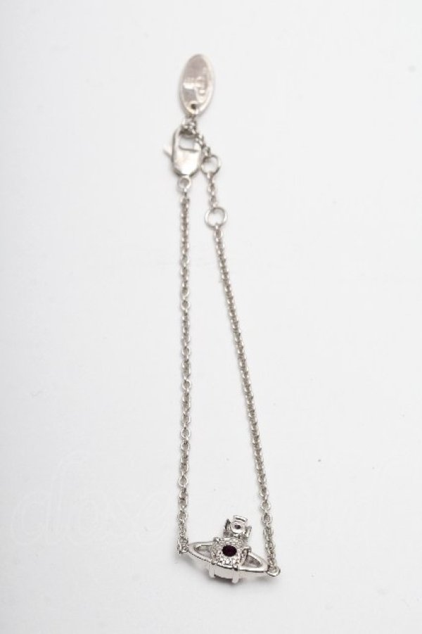 画像2: ヴィヴィアンウエストウッド 中古 / REINAスモールブレスレット  シルバーｘ紫  S-26-04-12-009-ac-AS-ZS (2)