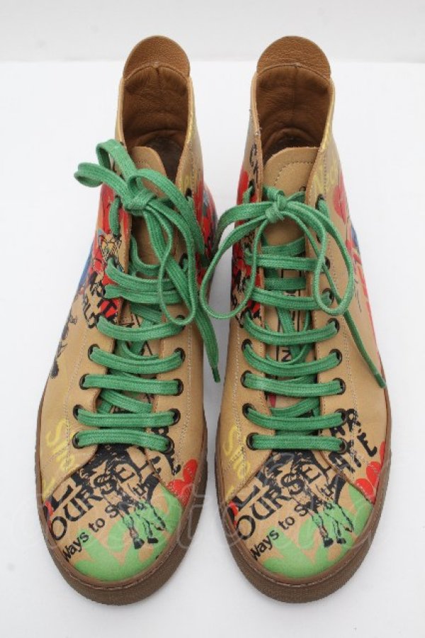 画像5: ヴィヴィアンウエストウッド MAN 中古 / OW TIME HI-TOP スニーカー 40 ベージュ  S-26-04-12-018-sh-AS-ZS (5)
