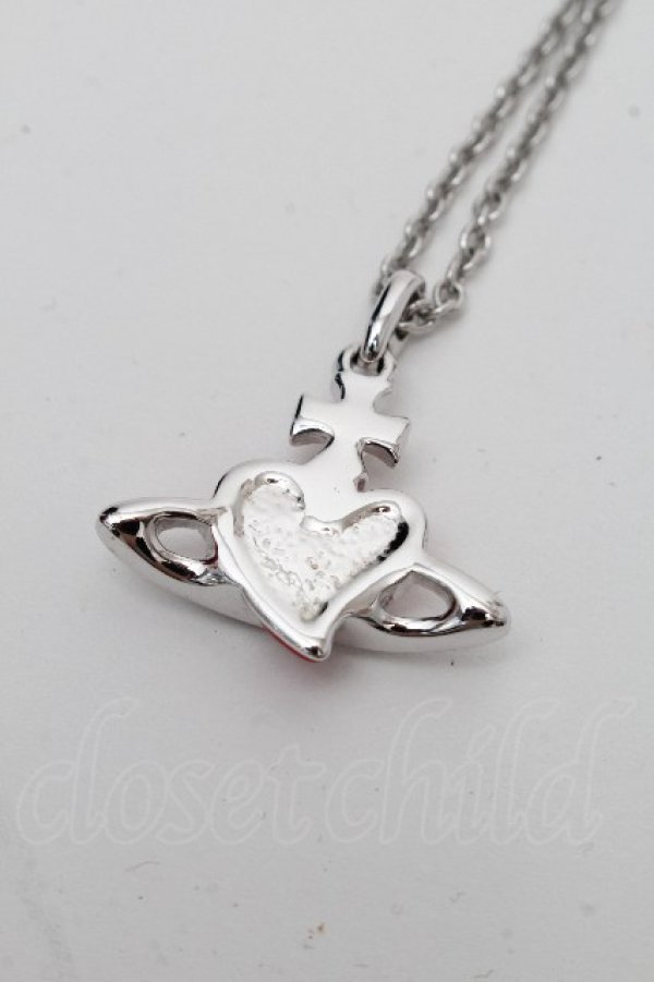 画像3: ヴィヴィアンウエストウッド 中古 / ディアマンテハートスタッドネックレス  ピンク  S-26-04-22-032-nl-AS-ZS (3)