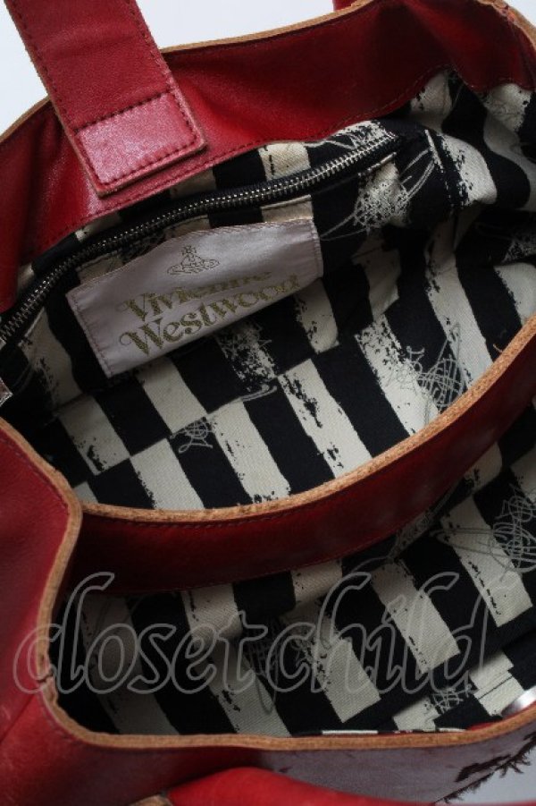 画像5: ヴィヴィアンウエストウッド 中古 / オーブステッチバッグ  赤  S-26-04-22-038-ba-AS-ZS (5)