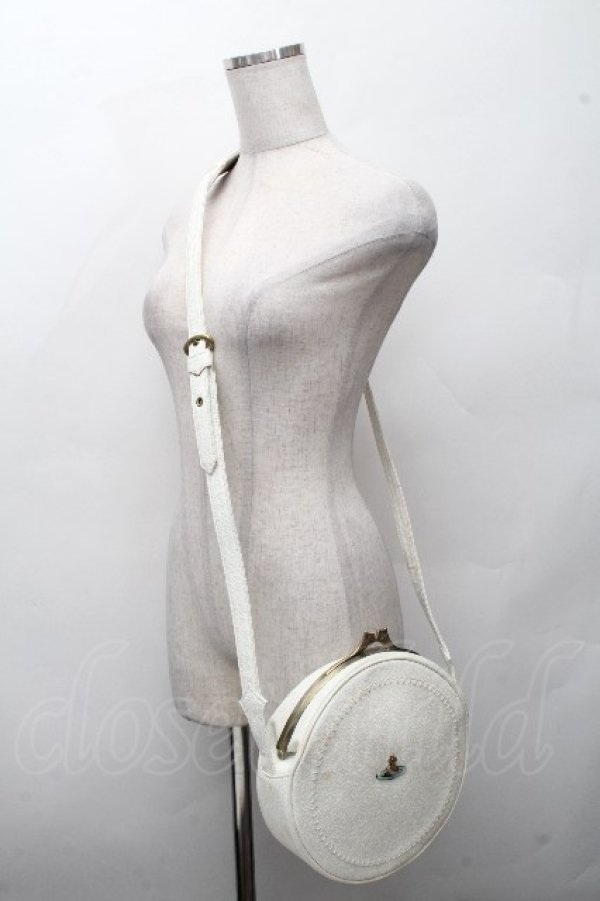 画像6: ヴィヴィアンウエストウッド 中古 / カラーオーブラウンドショルダーバッグ  白  S-26-04-22-039-ba-AS-ZS (6)