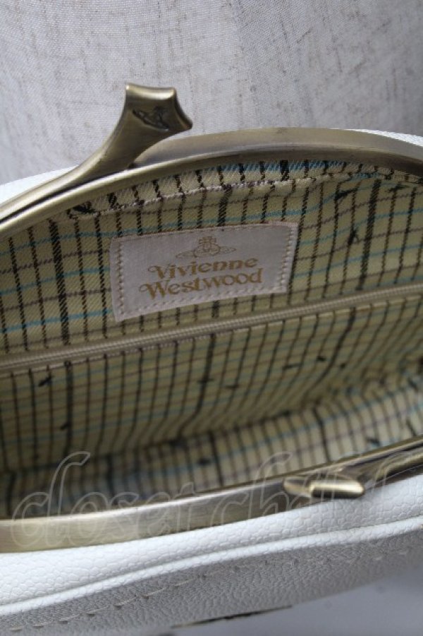 画像7: ヴィヴィアンウエストウッド 中古 / カラーオーブラウンドショルダーバッグ  白  S-26-04-22-039-ba-AS-ZS (7)