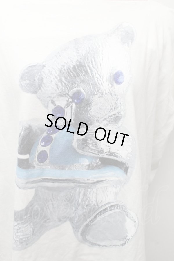 画像3: ヴィヴィアンウエストウッド 中古 / テディベアオーブプリントTシャツ  白  S-26-04-22-041-ts-AS-ZS (3)