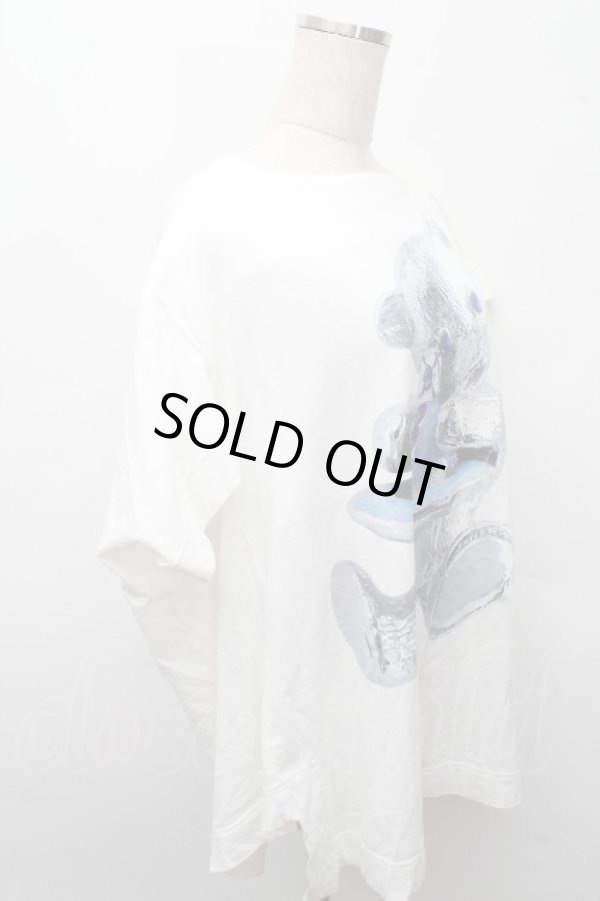 画像4: ヴィヴィアンウエストウッド 中古 / テディベアオーブプリントTシャツ  白  S-26-04-22-041-ts-AS-ZS (4)