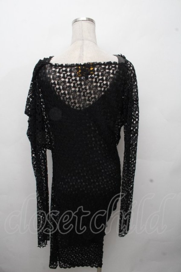 画像2: ヴィヴィアンウエストウッド 中古 / レースドレス  黒  S-26-04-22-046-op-AS-ZS (2)