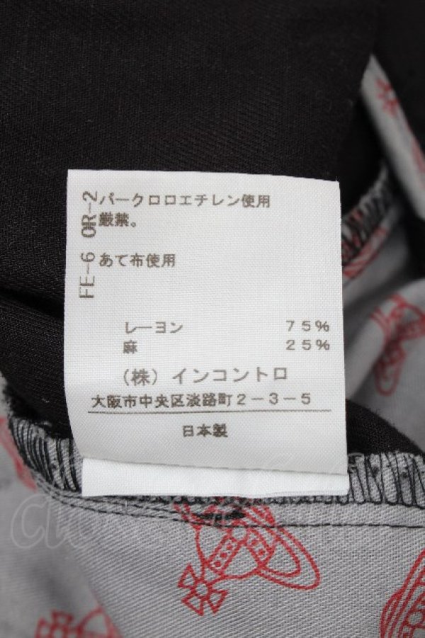 画像5: ヴィヴィアンウエストウッド 中古 / タックハーフパンツ 2 黒  S-26-04-22-047-pa-AS-ZS (5)