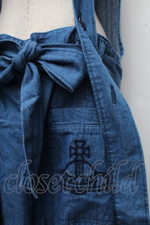画像3: ヴィヴィアンウエストウッド 中古 //デニムサロペット 00 ブルー  S-26-04-22-049-op-AS-ZS (3)