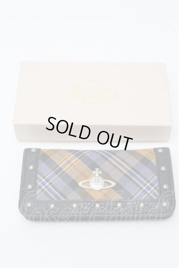 画像4: ヴィヴィアンウエストウッド 中古 / タータンチェックキーケース  青ｘ?  S-26-04-22-015-gd-AS-ZS (4)