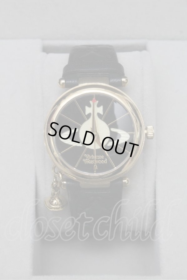 画像2: ヴィヴィアンウエストウッド 中古 / オーブシルエットウォッチ  黒  S-26-04-22-019-ac-AS-ZS (2)