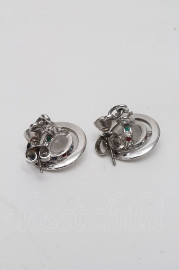 画像2: ヴィヴィアンウエストウッド 中古 / プチオーブドロップイヤリング  シルバー  S-26-04-22-022-er-AS-ZS (2)