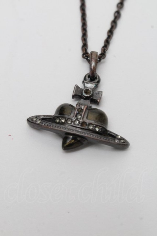 画像2: ヴィヴィアンウエストウッド 中古 / ディアマンテネックレス  黒  S-26-04-22-027-ac-AS-ZS (2)