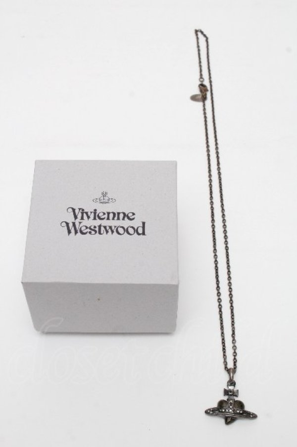 画像4: ヴィヴィアンウエストウッド 中古 / ディアマンテネックレス  黒  S-26-04-22-027-ac-AS-ZS (4)