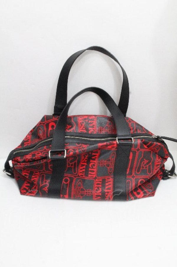 画像2: ヴィヴィアンウエストウッド 中古 / TAGSトートバッグ  黒ｘ赤  S-26-04-29-036-ba-AS-ZS (2)