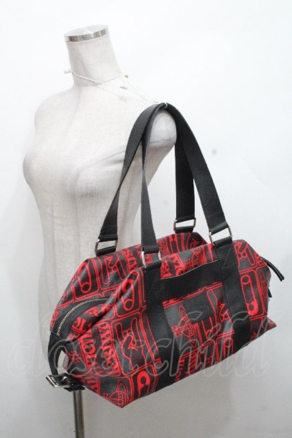 画像6: ヴィヴィアンウエストウッド 中古 / TAGSトートバッグ  黒ｘ赤  S-26-04-29-036-ba-AS-ZS (6)