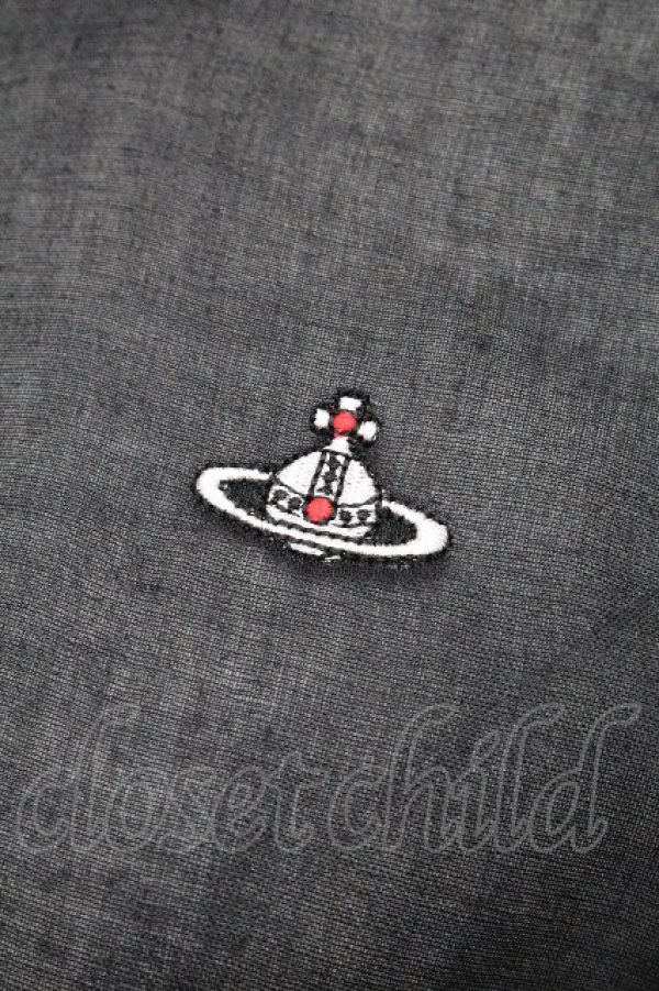 画像3: ヴィヴィアンウエストウッド 中古 / スタンドカラーブラウス 00 黒  S-26-04-29-042-bl-AS-ZS (3)