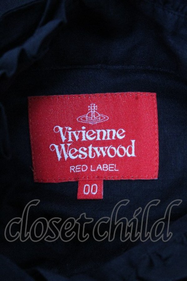 画像4: ヴィヴィアンウエストウッド 中古 / スタンドカラーブラウス 00 黒  S-26-04-29-042-bl-AS-ZS (4)