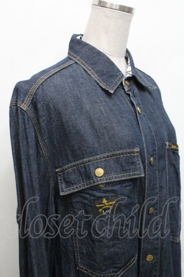 画像3: ヴィヴィアンウエストウッド Anglomania and Lee 中古 / スクイグル切替デニムシャツ L ブルー  S-26-04-29-043-bl-AS-ZS (3)