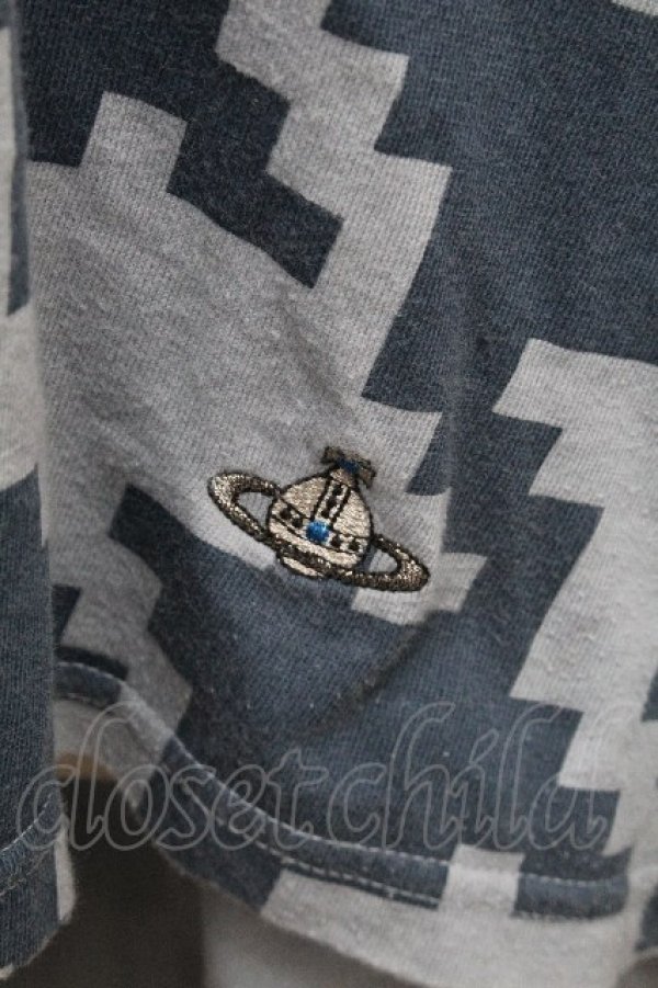 画像4: ヴィヴィアンウエストウッド MAN 中古 / ピクセルptＴシャツ  ブルー  S-26-04-29-044-ts-AS-ZS (4)