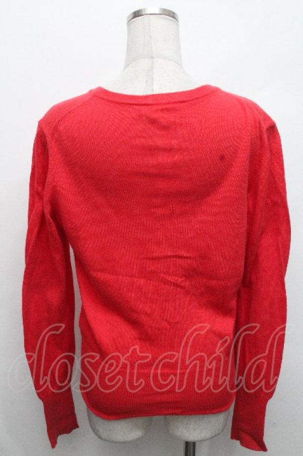 画像2: ヴィヴィアンウエストウッド 中古 / カラーオーブ刺繍カーディガン M 赤  S-26-04-29-046-to-HR-ZS (2)