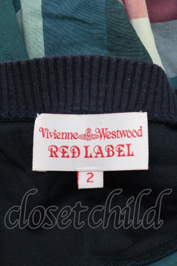 画像4: ヴィヴィアンウエストウッド 中古 / チェック切替カーディガン 2 紺  S-26-04-29-049-to-AS-ZS (4)