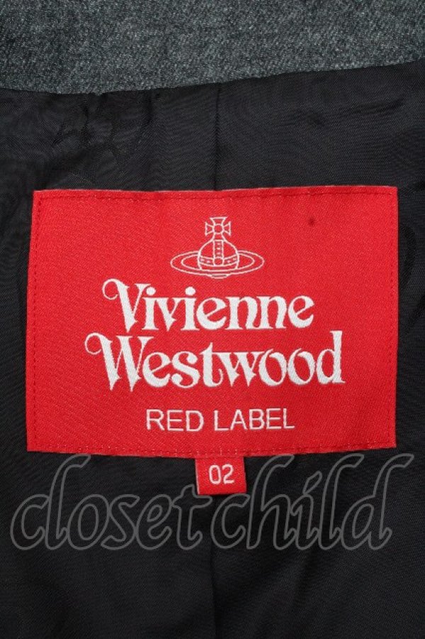 画像4: ヴィヴィアンウエストウッド 中古 / ウールラブジャケット 2 グレーｘ黒  S-26-04-29-051-jc-AS-ZS (4)