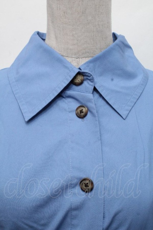 画像3: ヴィヴィアンウエストウッド 中古 / シャツワンピース 00 ブルー  S-26-04-29-053-op-AS-ZS (3)