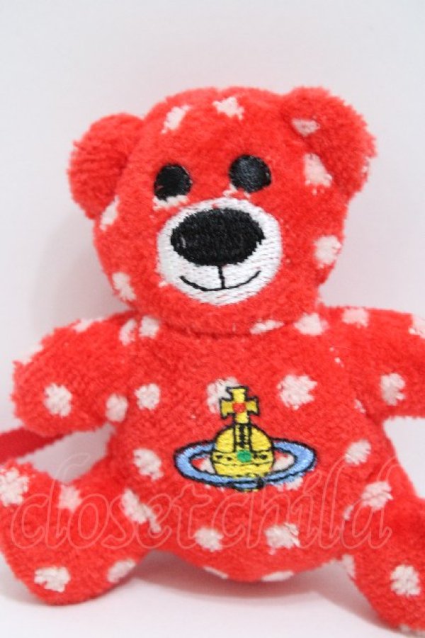 画像3: ヴィヴィアンウエストウッド 中古 / テディベアチャーム付タオルチーフ    S-26-04-29-007-gd-AS-ZS (3)