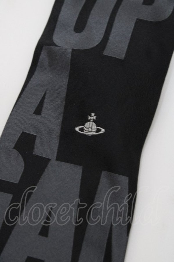 画像3: ヴィヴィアンウエストウッド 中古 / オーブ刺繍シルクネクタイ  黒  S-26-04-29-026-gd-AS-ZS (3)