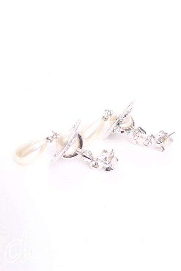 画像3: ヴィヴィアンウエストウッド 中古 / パールドロップイヤリング  シルバー  S-26-06-10-034-er-AS-ZS (3)
