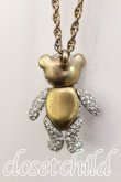 画像2: ヴィヴィアンウエストウッド 中古 / クリスタルテディベアネックレス  ゴールド  S-26-06-10-040-ac-AS-ZS (2)