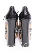 画像3: ヴィヴィアンウエストウッド 中古 / ｘBURBERRY エレベーテッドコートシューズ 38 1/2 黒ｘブラウン  S-26-06-10-025-sh-AS-ZS (3)