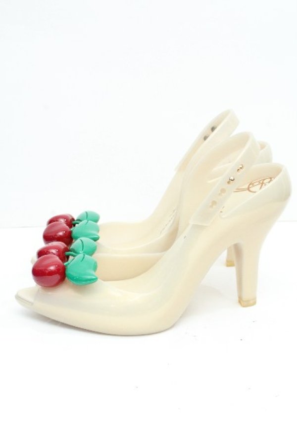 画像2: ヴィヴィアンウエストウッド×Melissa 中古 / Melissa Lady Dragon（メリッサレディドラゴン）　ヒールシューズ EUR37 パール  S-26-06-21-028-sh-AS-ZS (2)