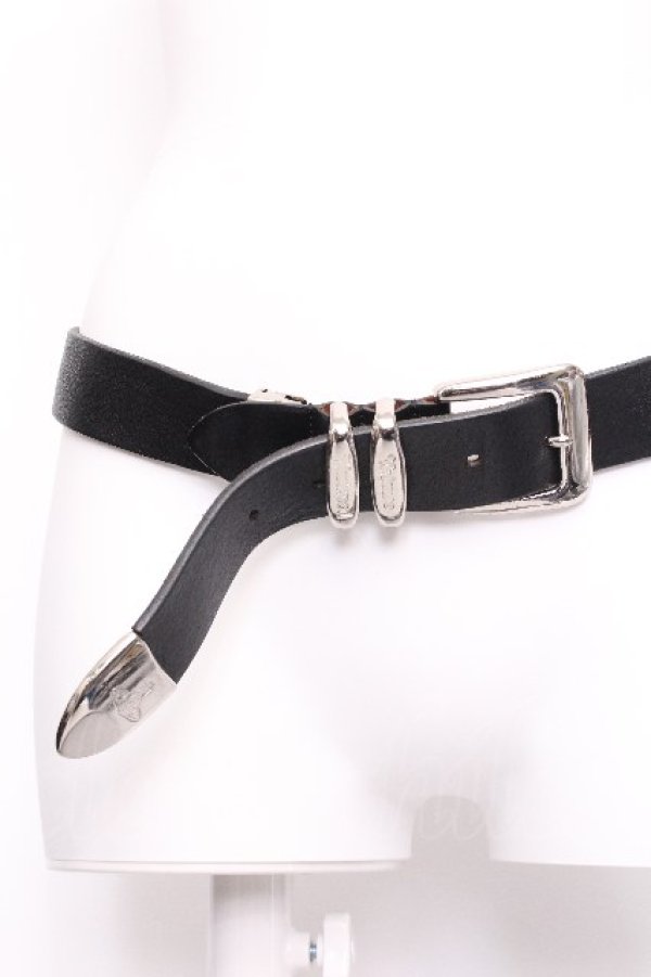 画像2: ヴィヴィアンウエストウッド 中古 / レザーベルト  黒  S-26-06-21-042-gd-AS-ZS (2)