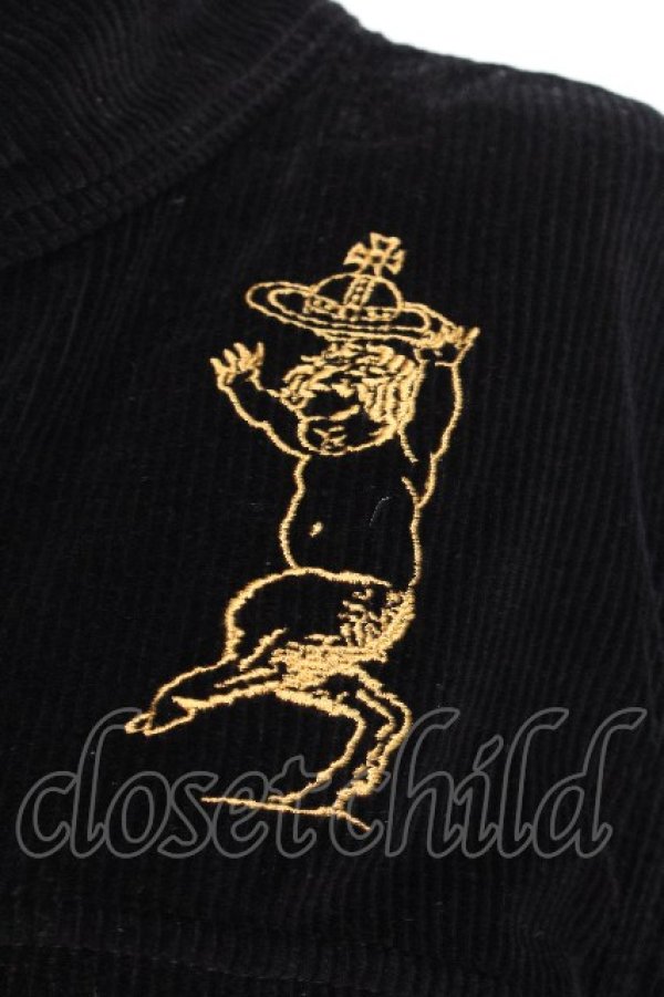 画像4: ヴィヴィアンウエストウッド 中古 / STRIPPED CASUAL ジャケット  黒  S-26-06-28-033-jc-AS-ZS (4)