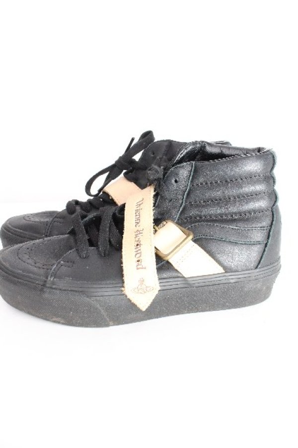 画像4: ヴィヴィアンウエストウッド 中古 / ｘVANS　Sk8-Hiスニーカー 24.5 黒  S-26-07-26-010-sh-AS-ZS (4)